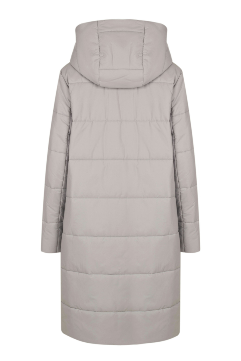 Женское пальто Elema 5-13040-1-164 светло-серый/тёмно-серый