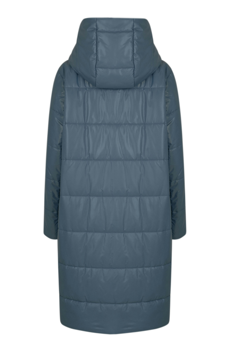 Женское пальто Elema 5-13040-1-164 серо-голубой/персик