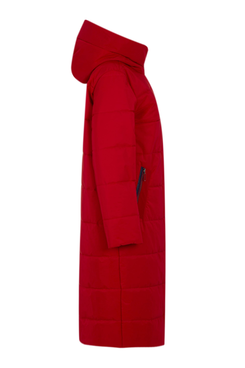 Женское пальто Elema 5-13117-1-164 красный/сине-фиолетовый