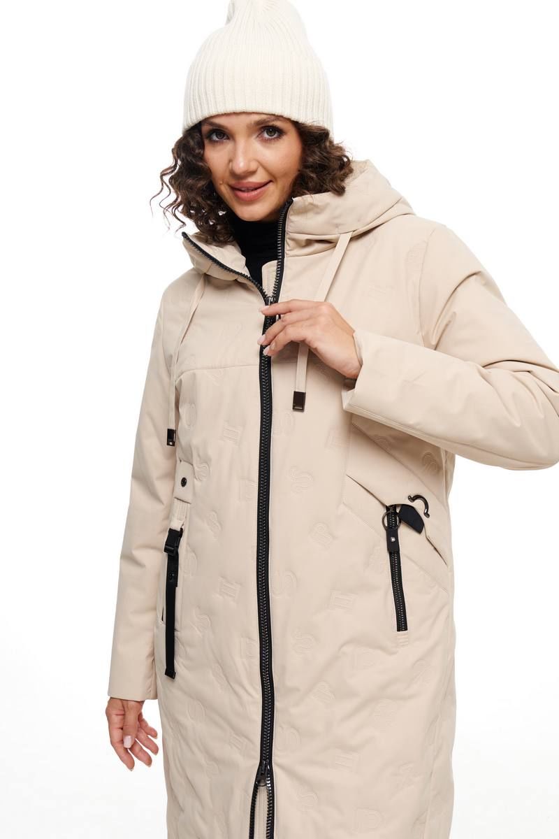 Женское пальто Beautiful&Free 6099 бежевый