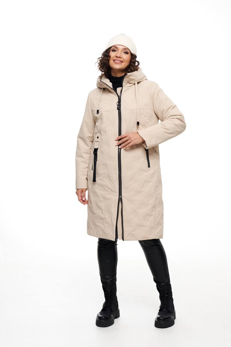 Женское пальто Beautiful&Free 6099 бежевый