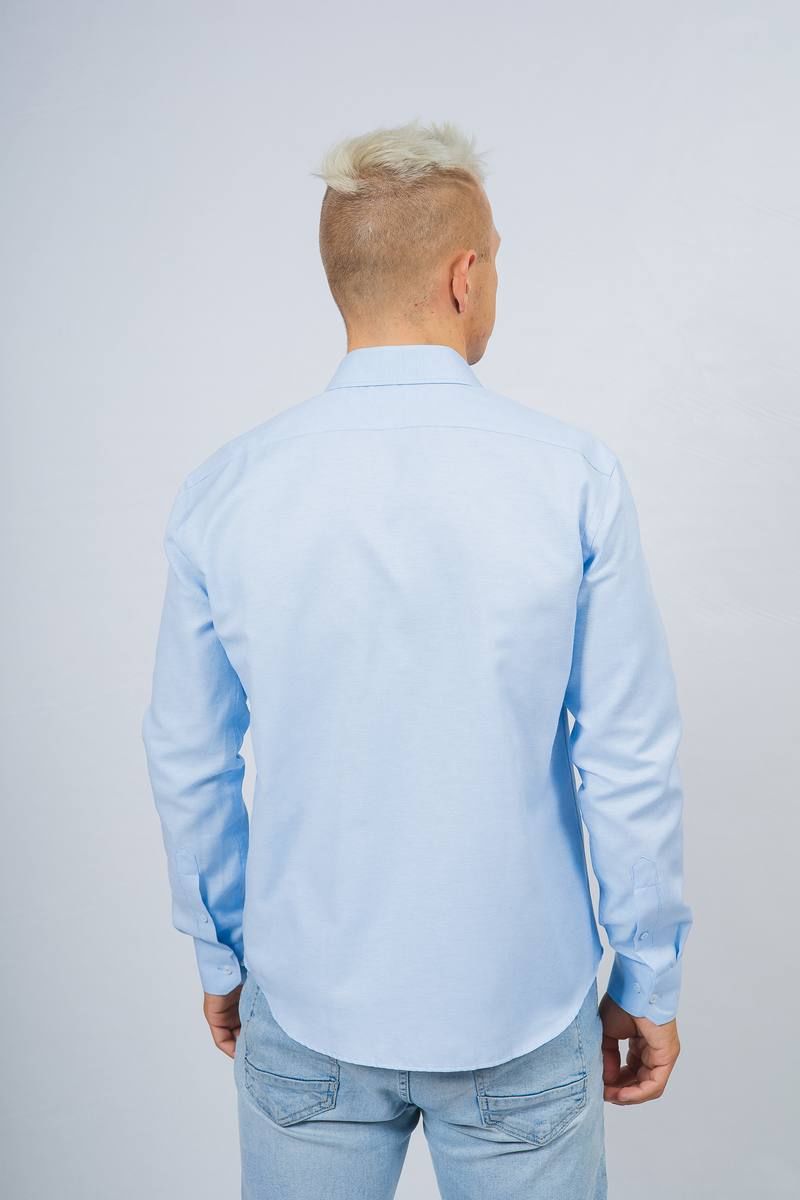 Рубашки с длинным рукавом Nadex 01-061811/203-23.170-176 голубой_оксфорд