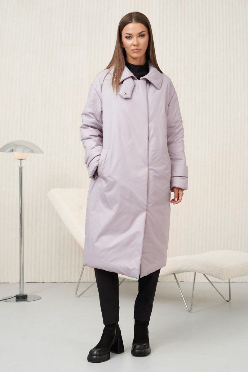 Женское пальто Fantazia Mod 4593 серебряно-розовый
