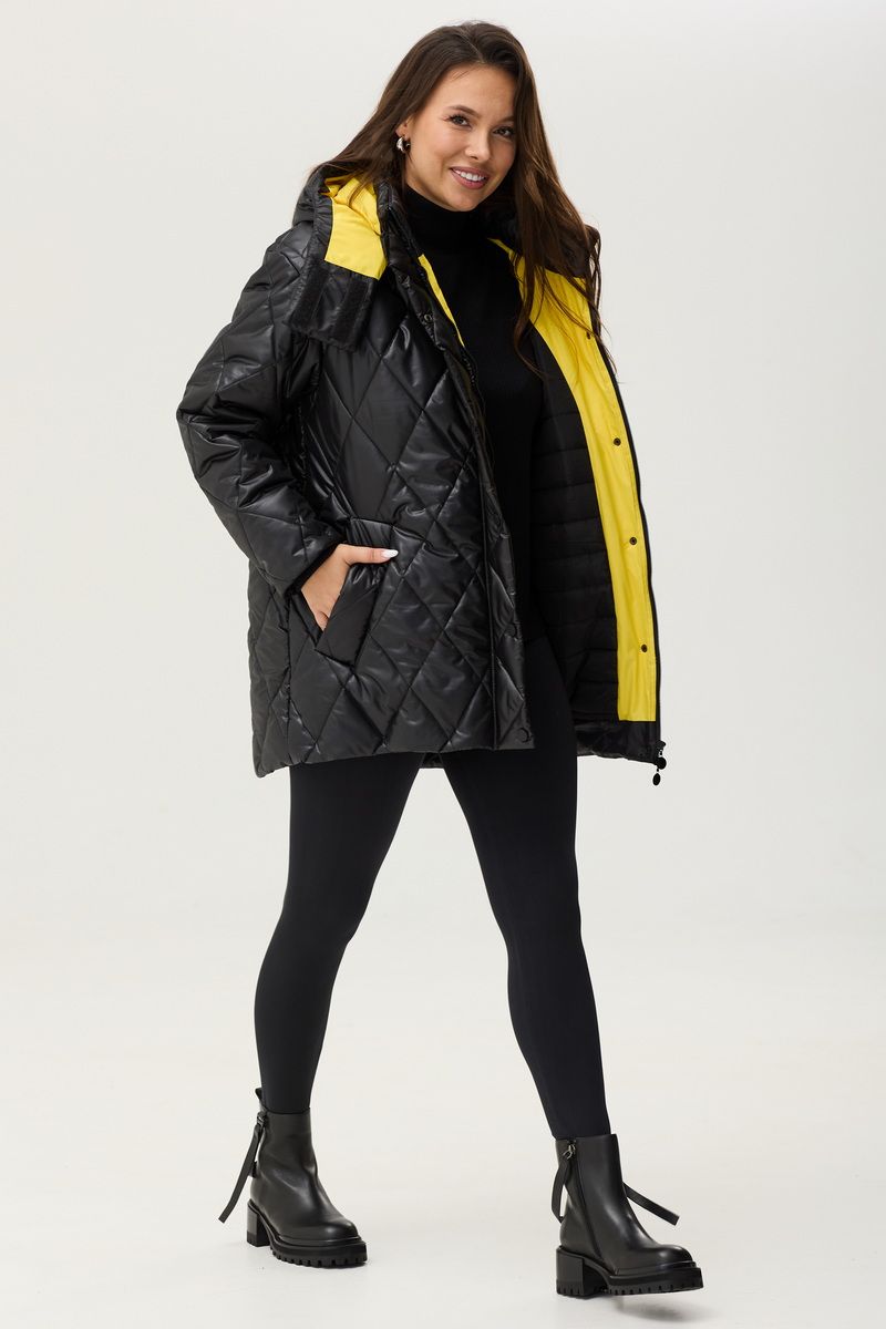 Женская куртка Магия моды 2350 черный-желтый