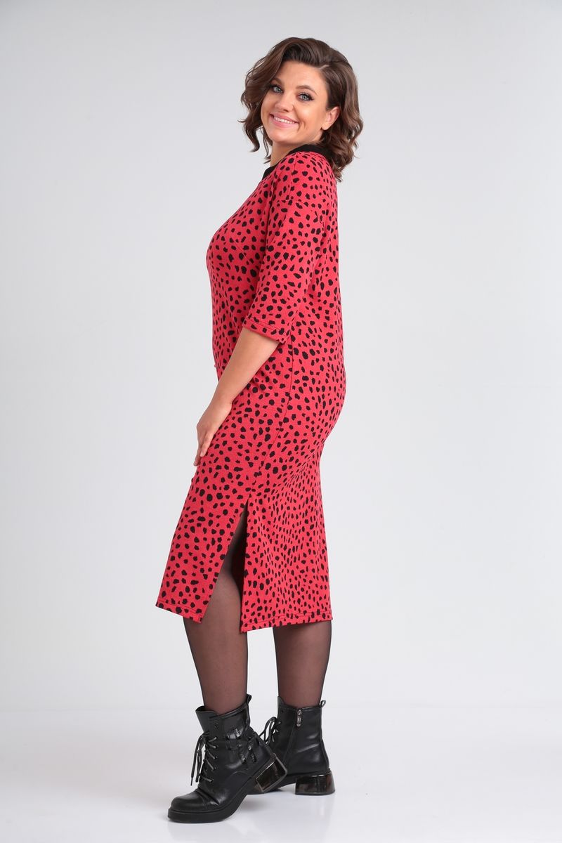 Платья Michel chic 2141 красный-леопард