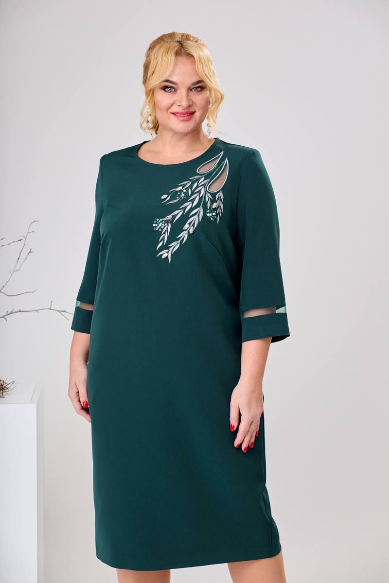 Платья Romanovich Style 1-2426 темно-зеленый