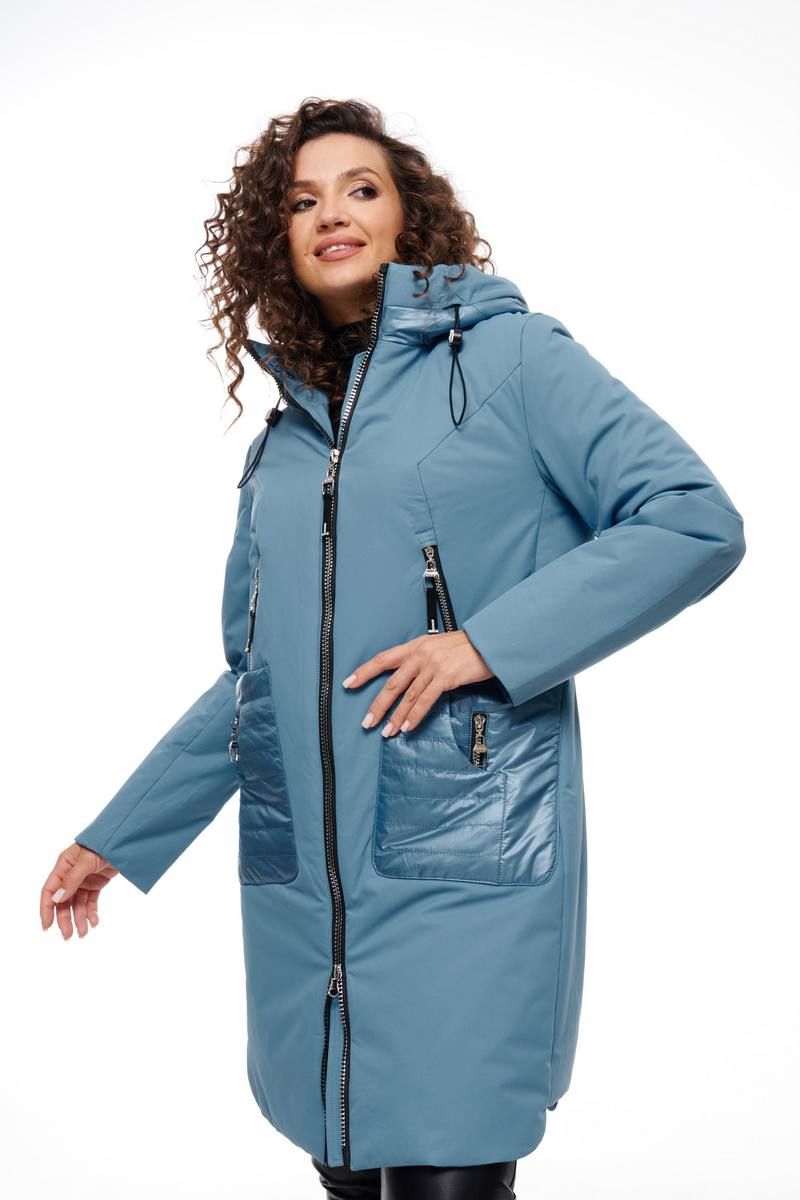 Женское пальто Beautiful&Free 6090 голубой
