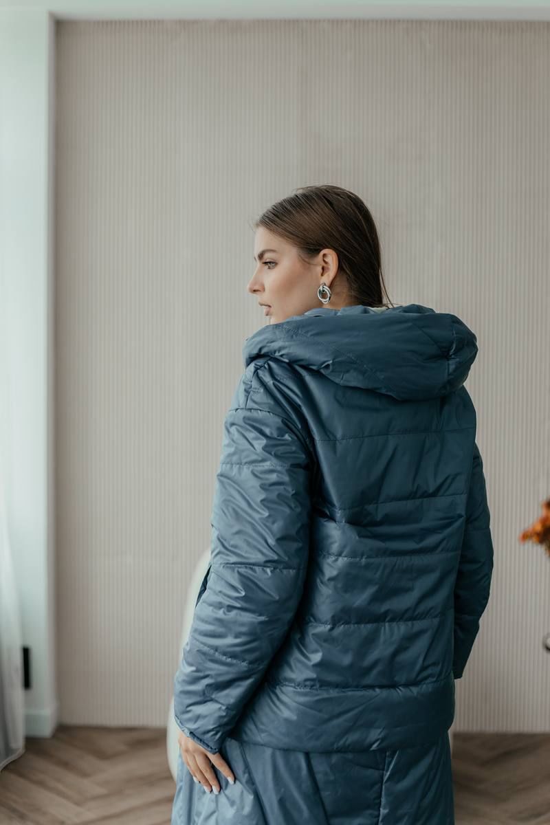 Женская куртка Стильная леди М-661 синий