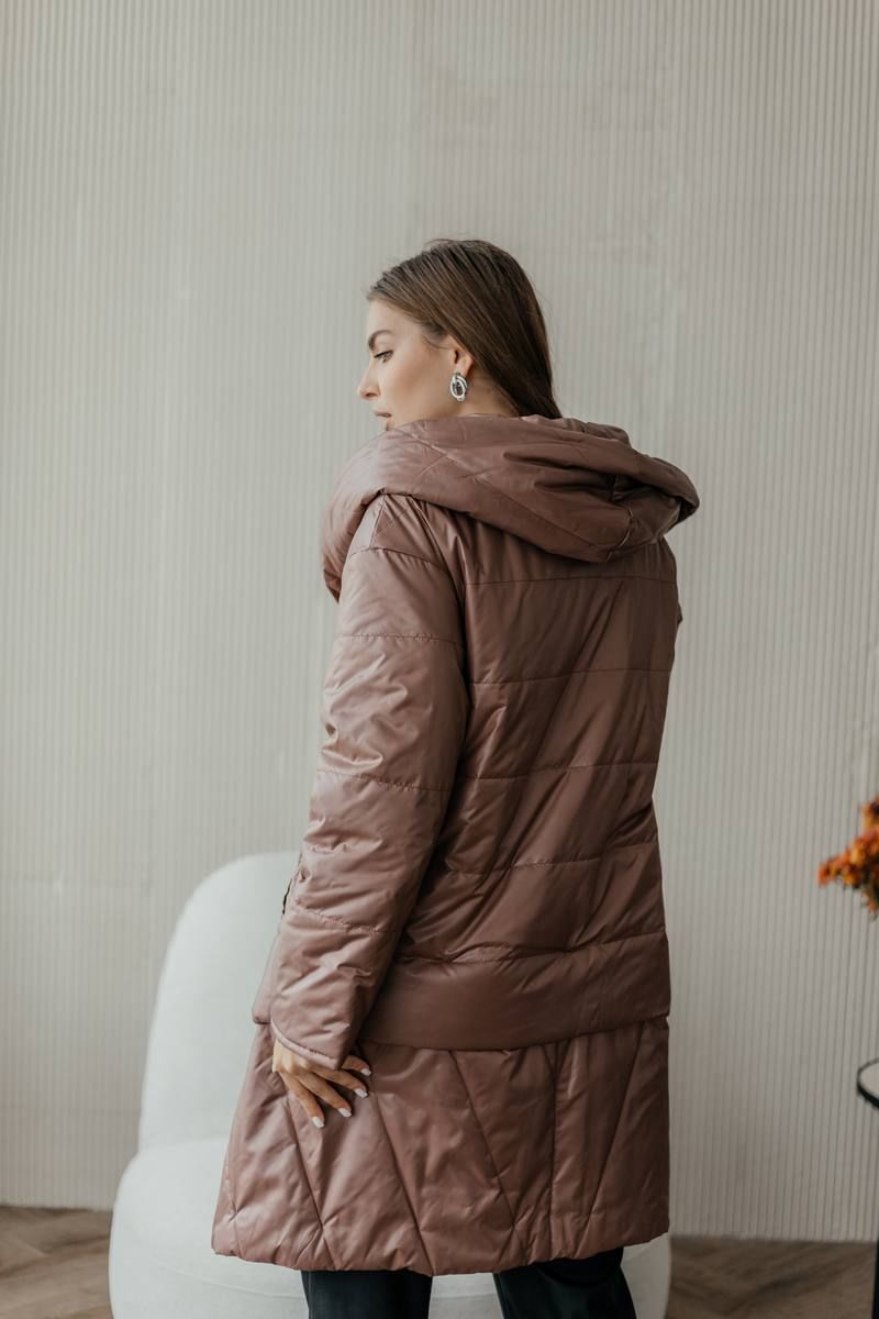 Женская куртка Стильная леди М-661 шоколад
