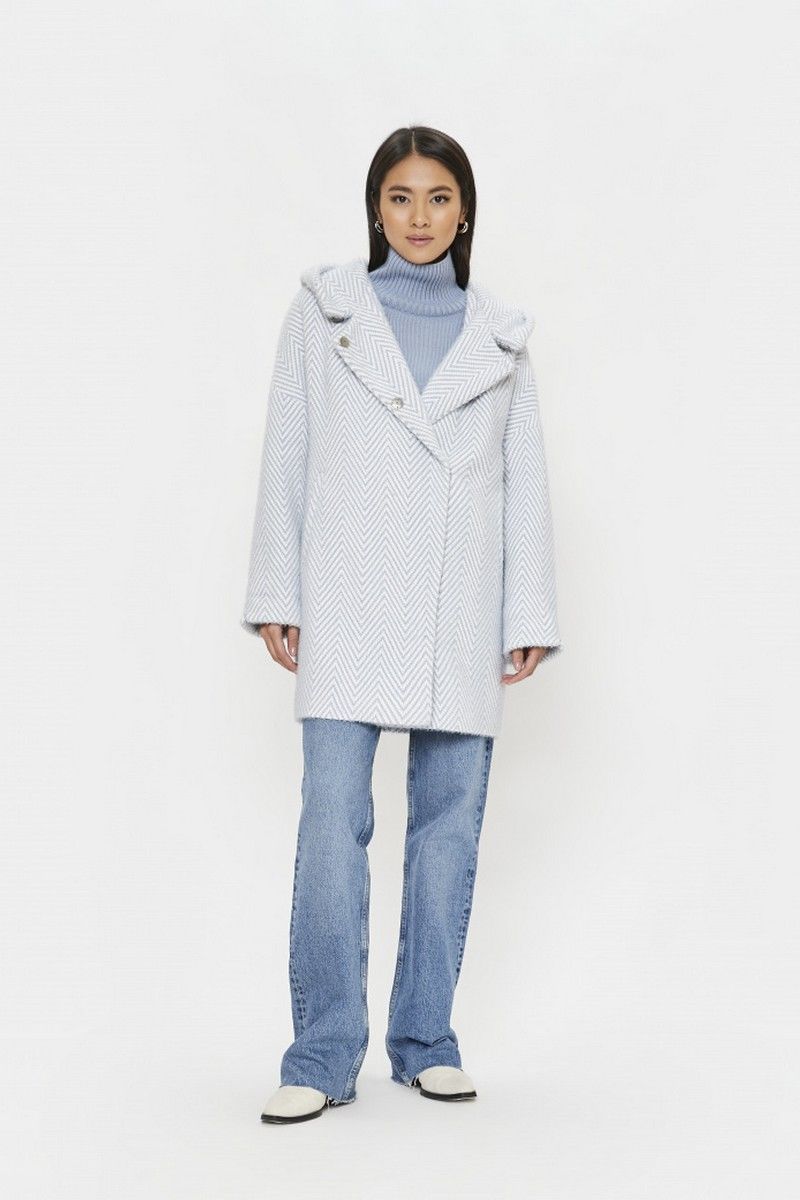 Женское пальто ElectraStyle 3-0015м-0173 бело/гол