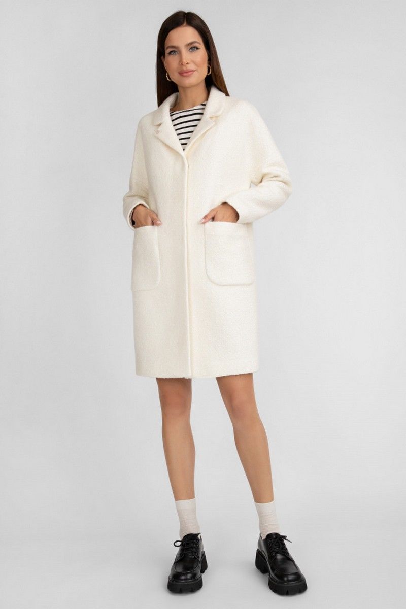 Женское пальто ElectraStyle 4-8023-225 крем