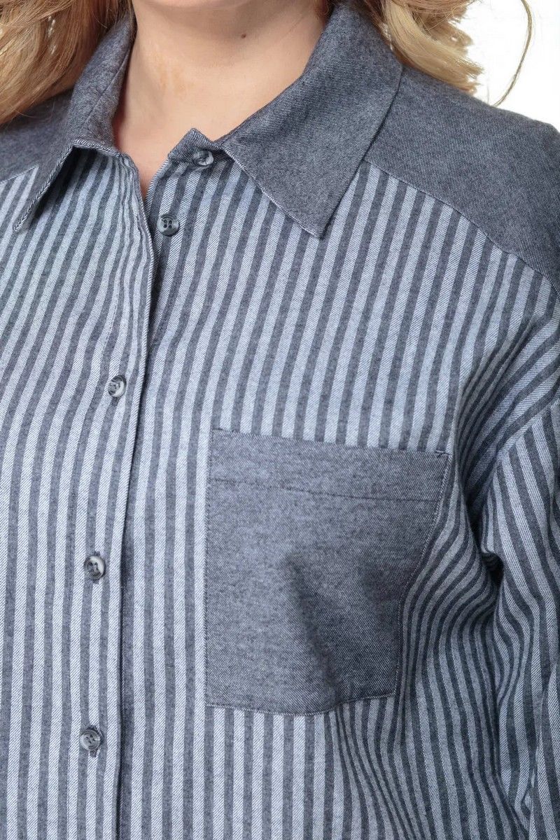 Рубашки Anelli 1074 синий/серый