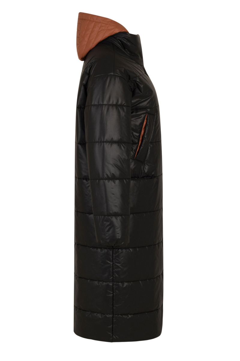 Женское пальто Elema 5-12320-1-170 чёрный/глина
