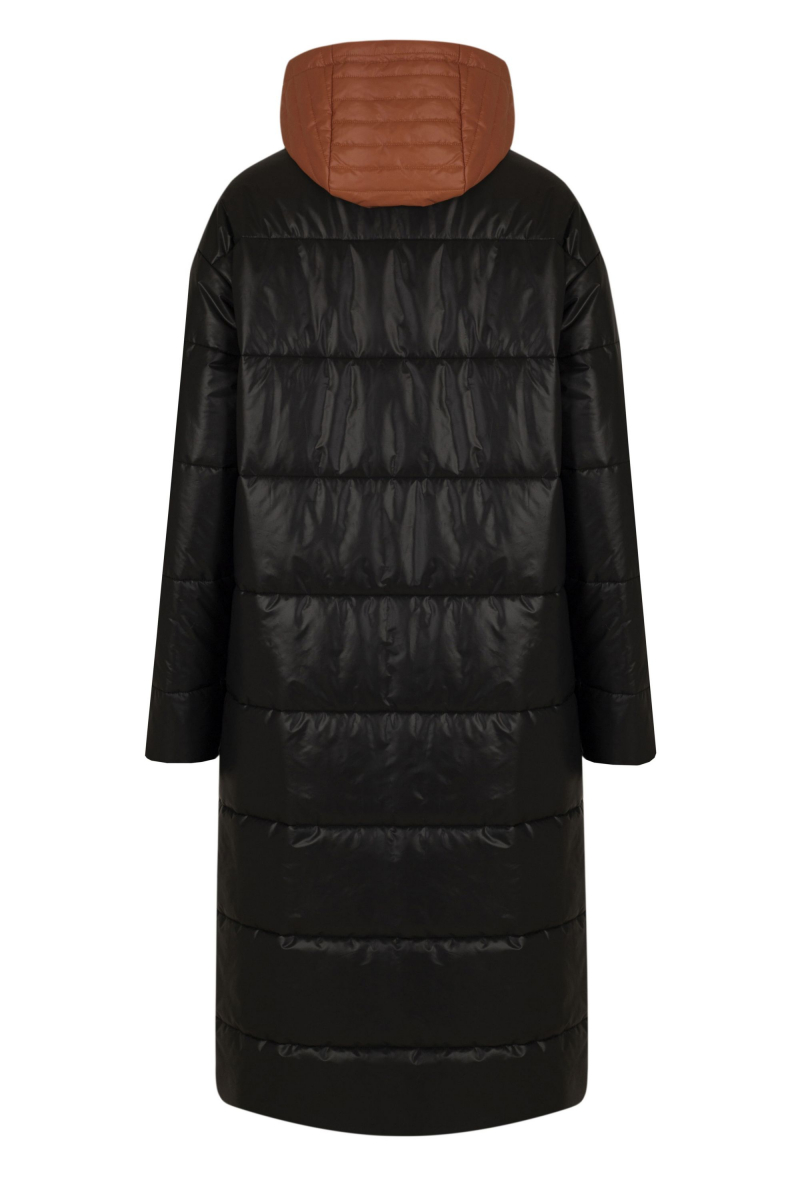 Женское пальто Elema 5-12320-1-170 чёрный/глина