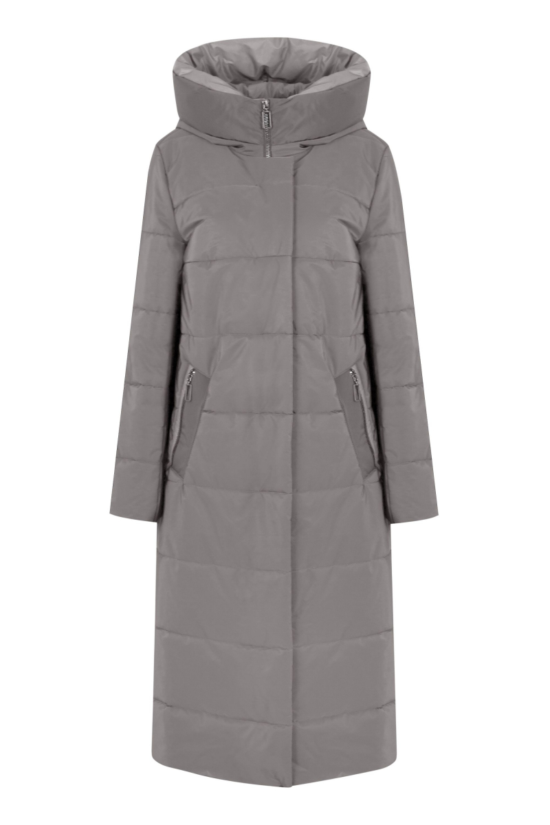 Женское пальто Elema 5-13117-1-164 серый/светло-серый