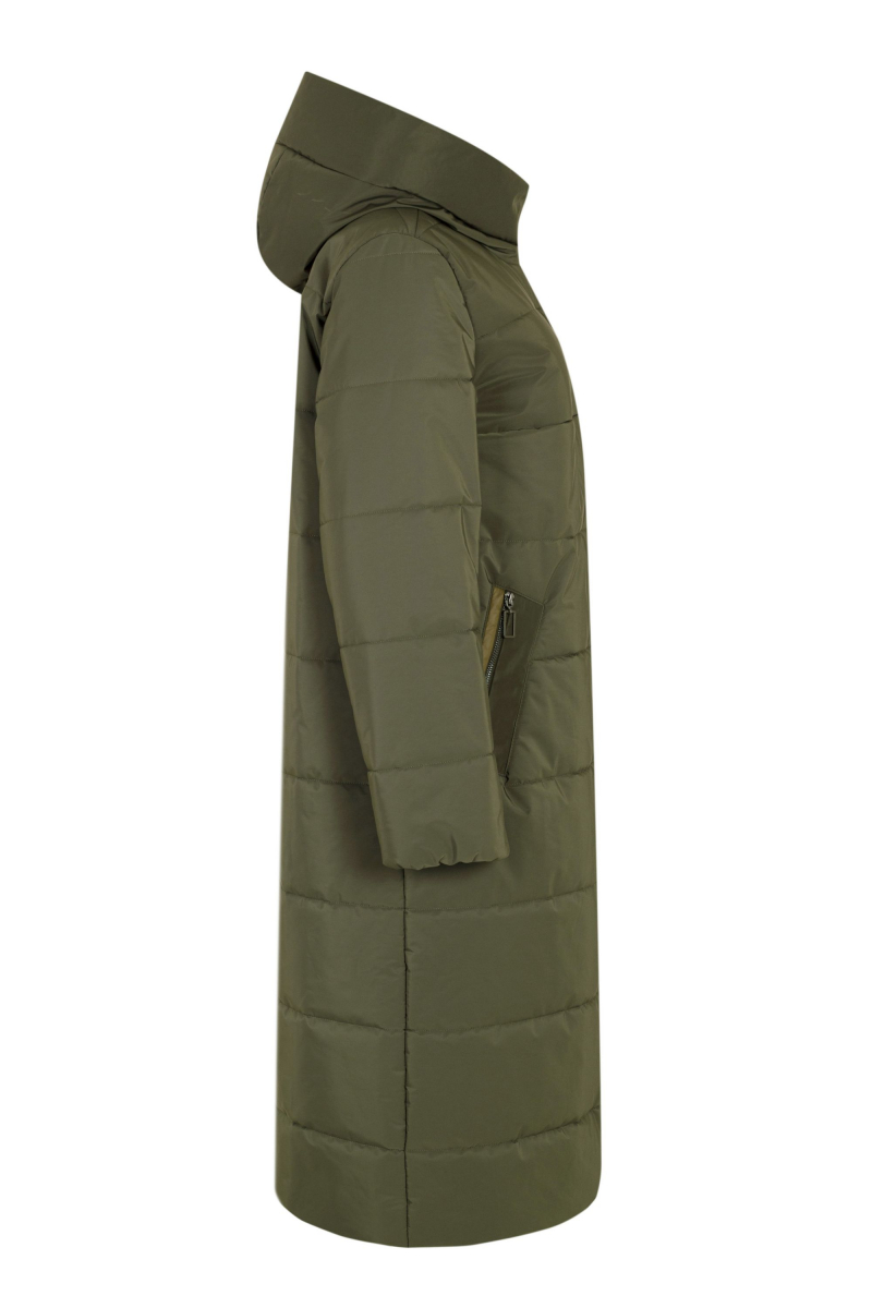Женское пальто Elema 5-13117-1-164 хаки/олива