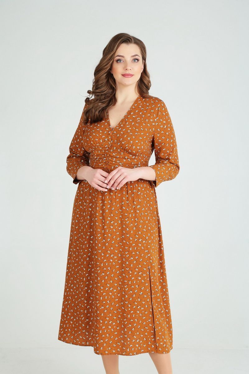 Платье Ксения Стиль 1760 коричневый