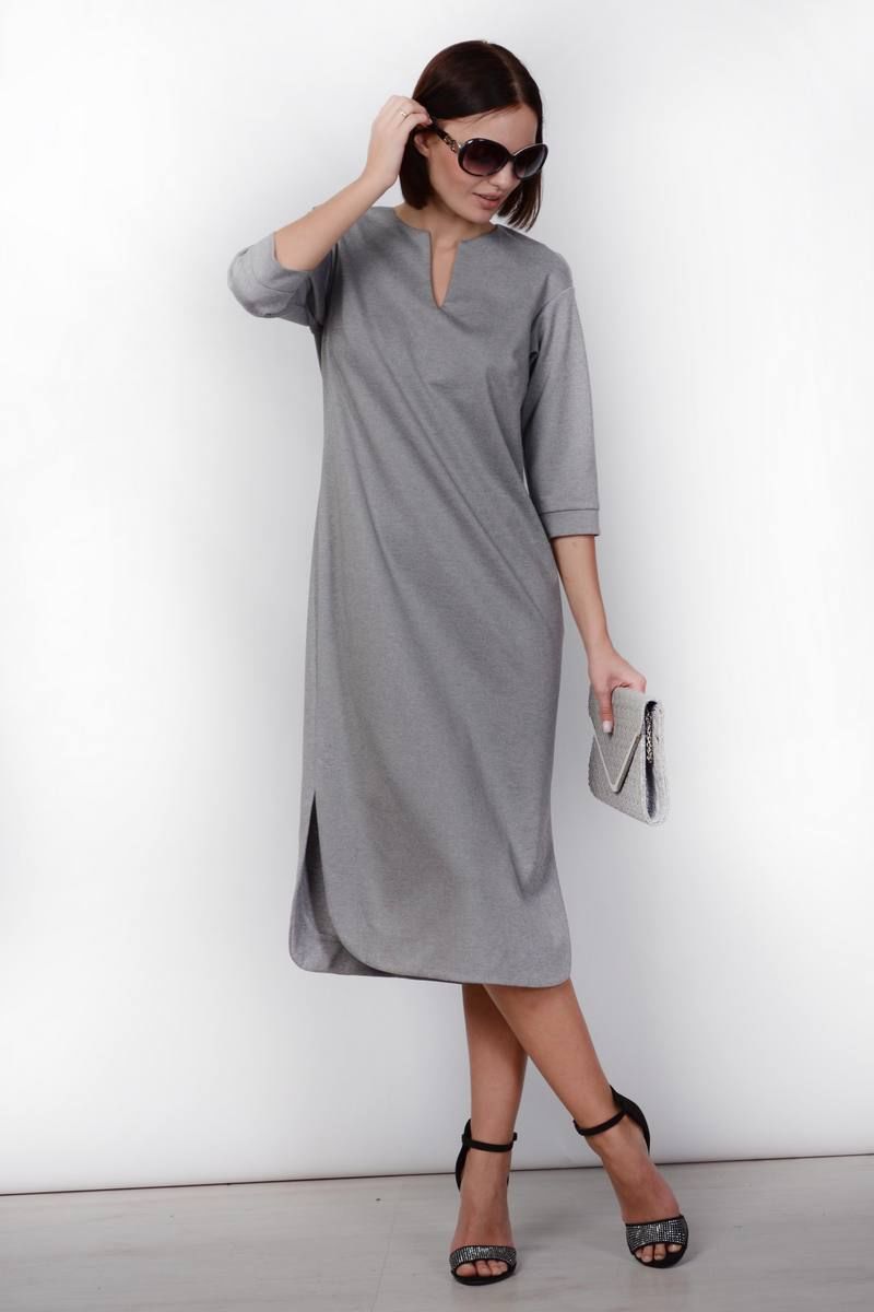 Платья Patriciа F15213 серый меланж