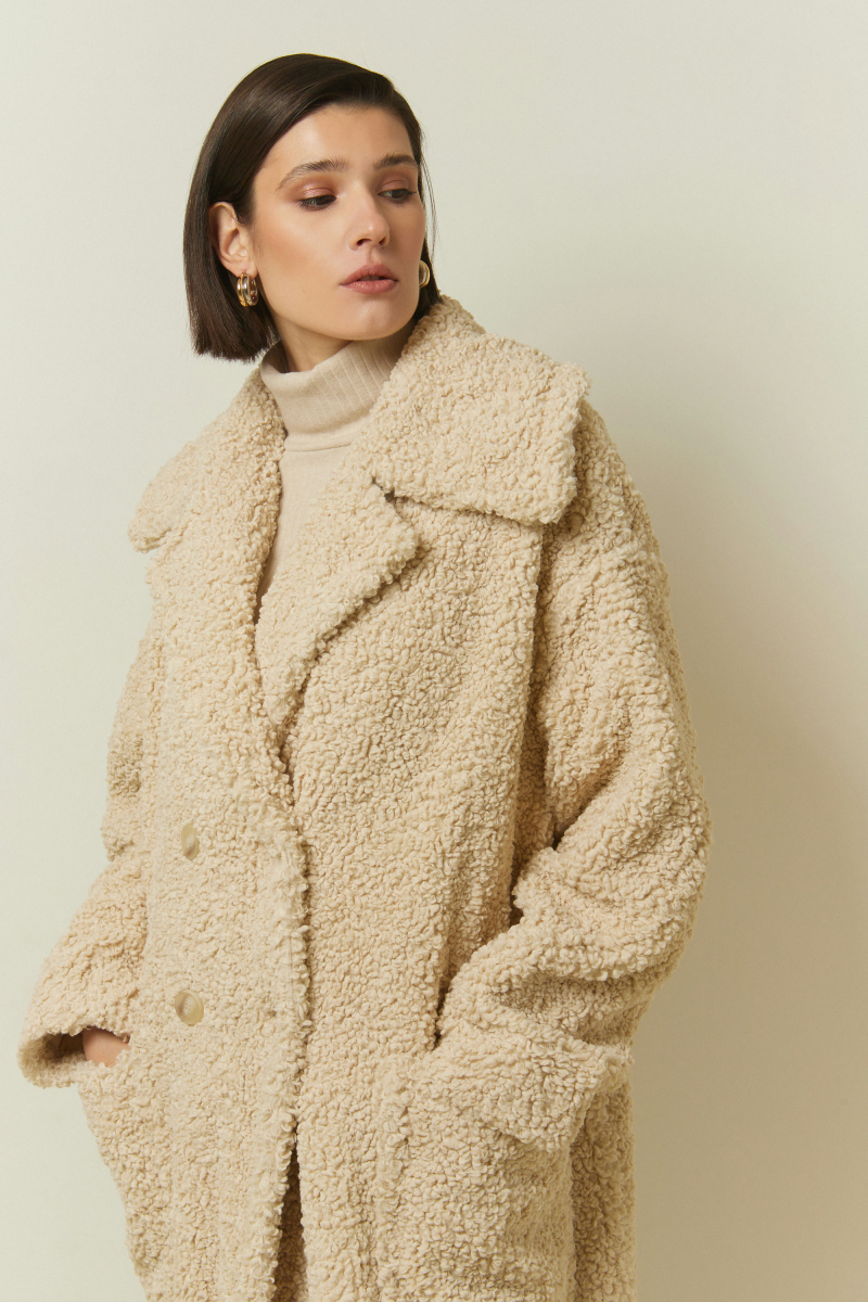 Женское пальто Elema 1-205-164 бежевый