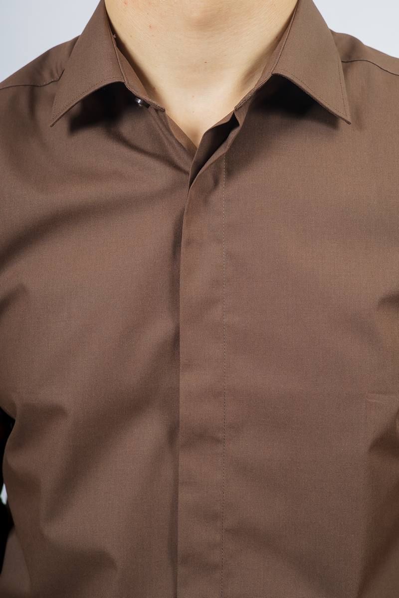 Рубашки с длинным рукавом Nadex 01-031011/204-23_170-176 темно-коричневый