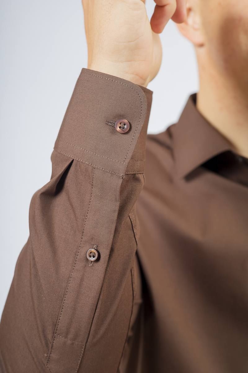 Рубашки с длинным рукавом Nadex 01-031011/204-23_182-188 темно-коричневый