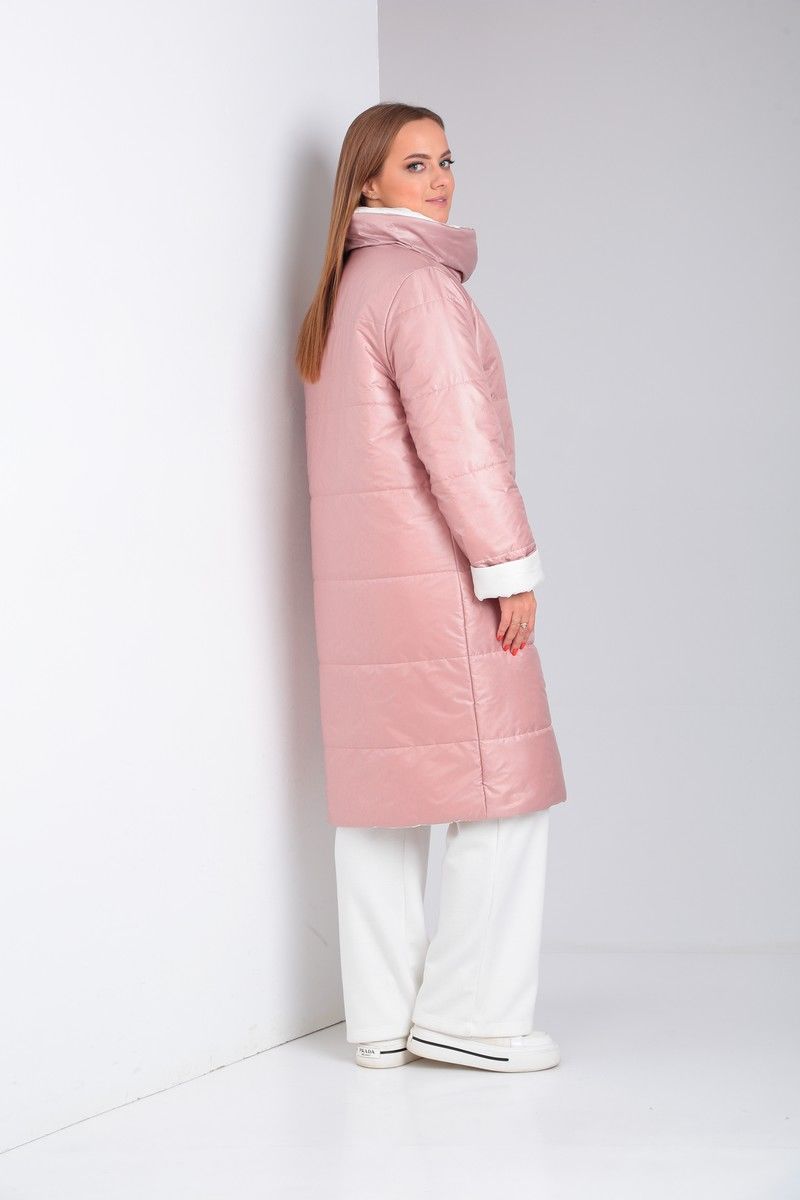 Женское пальто Диомант 1901 бело-пудровый