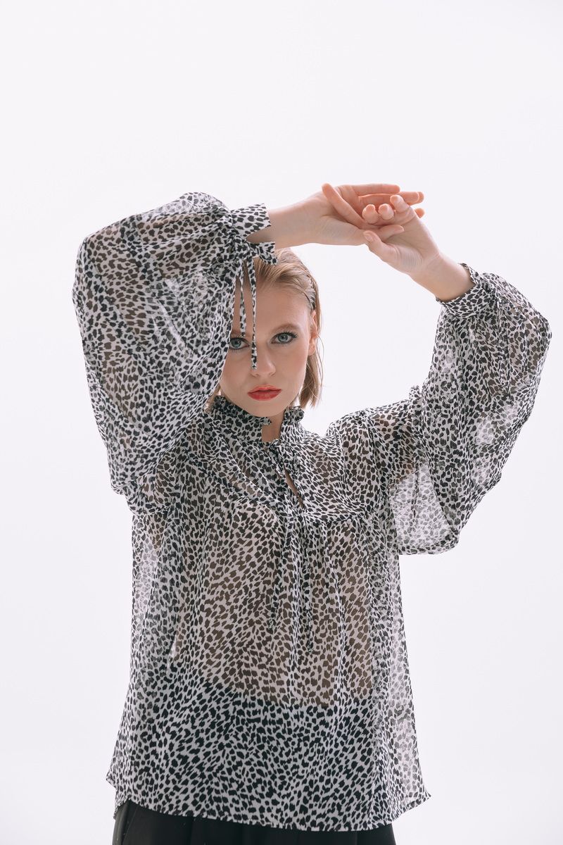Блузы NikVa 414-1 снежный_леопард