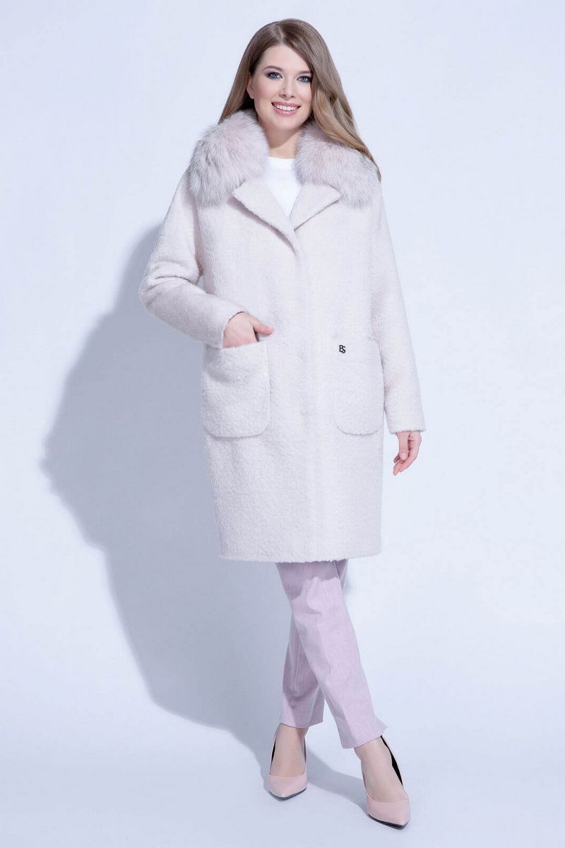 Женское пальто ElectraStyle НП4у-8023-268 крем