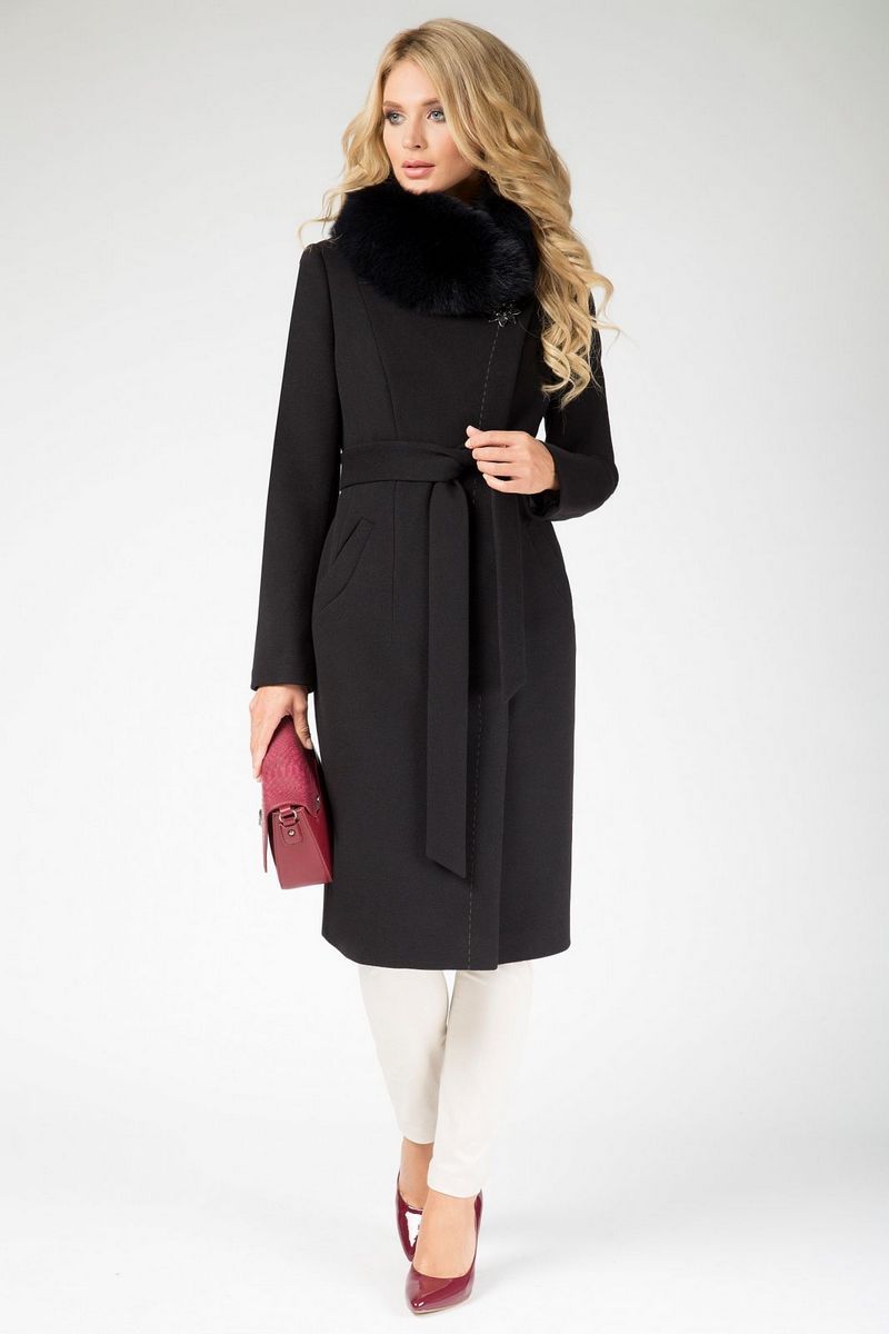 Женское пальто ElectraStyle НП4У-6048-128 черный