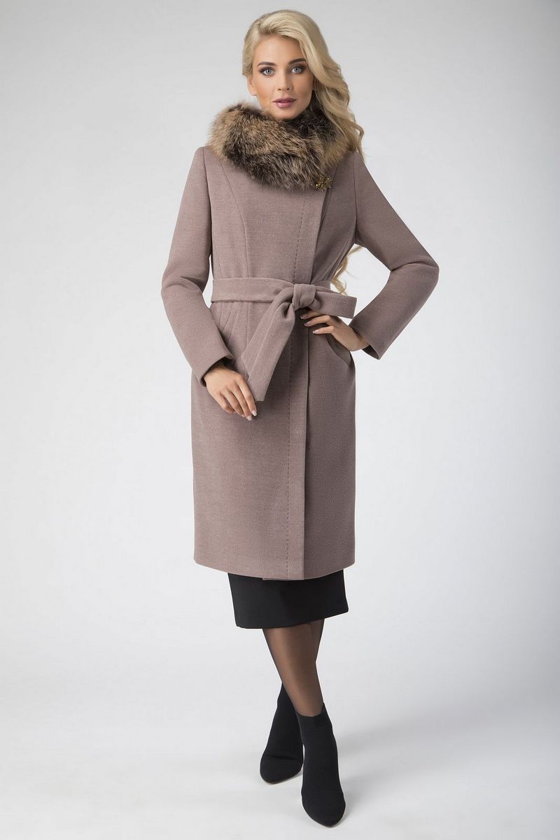 Женское пальто ElectraStyle НП4У-6048-128 серый_лед