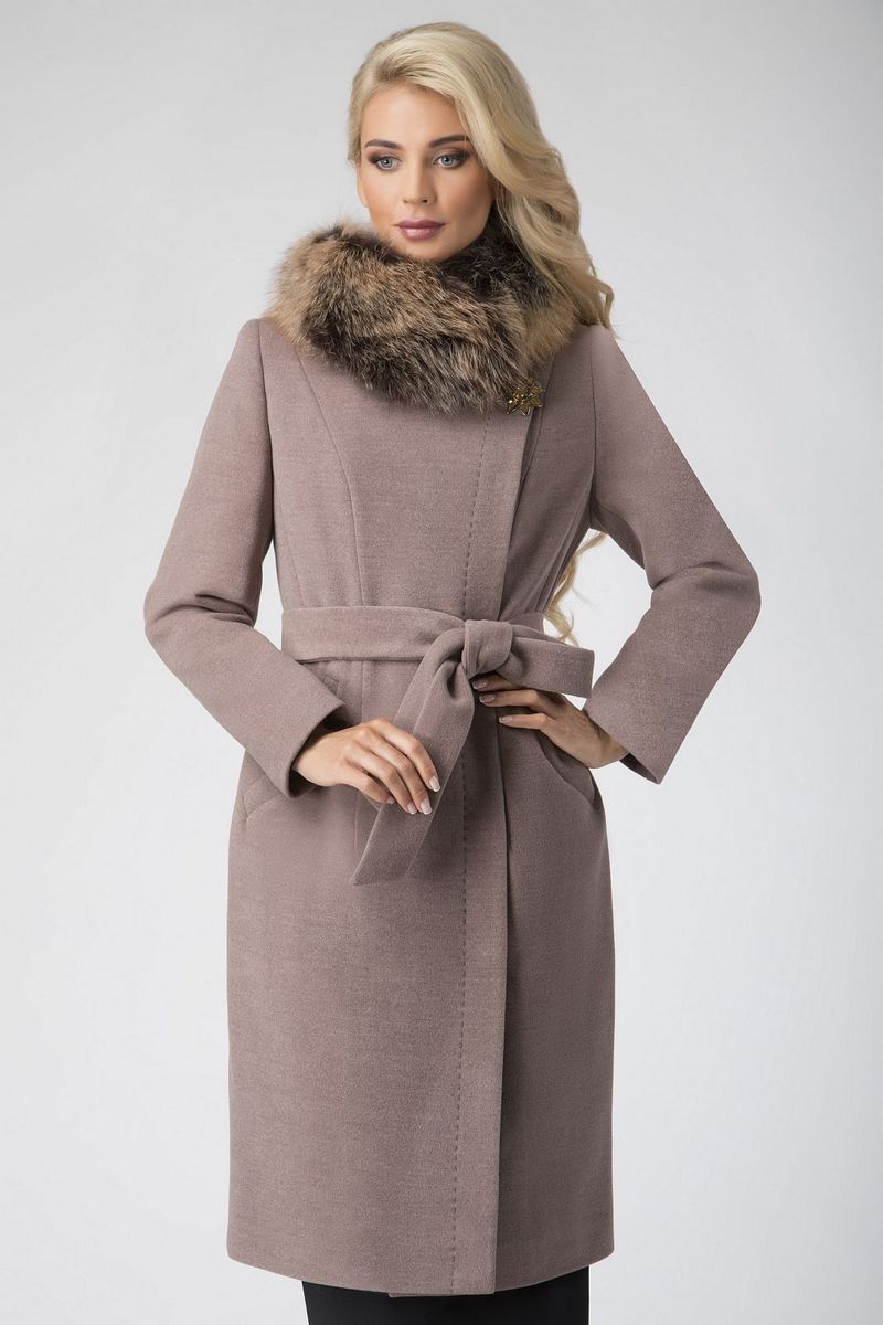 Женское пальто ElectraStyle НП4У-6048-128 серый_лед