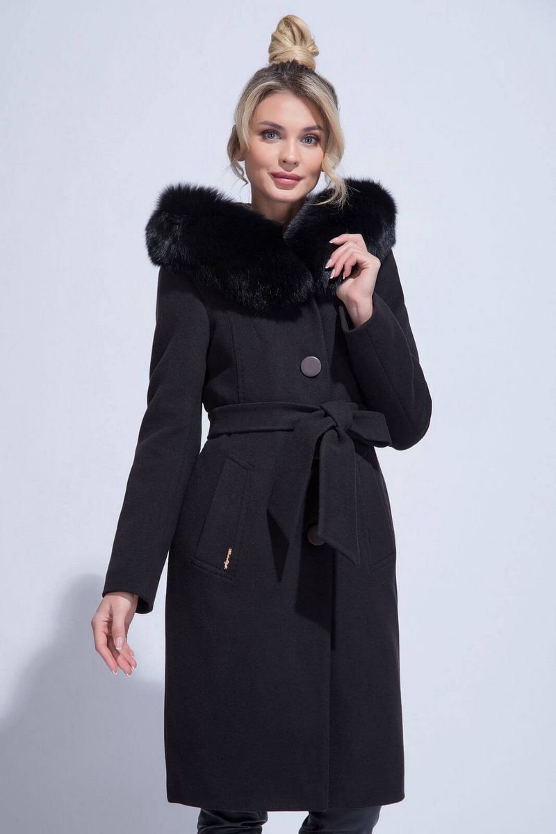 Женское пальто ElectraStyle НП3У-6044-128 черный