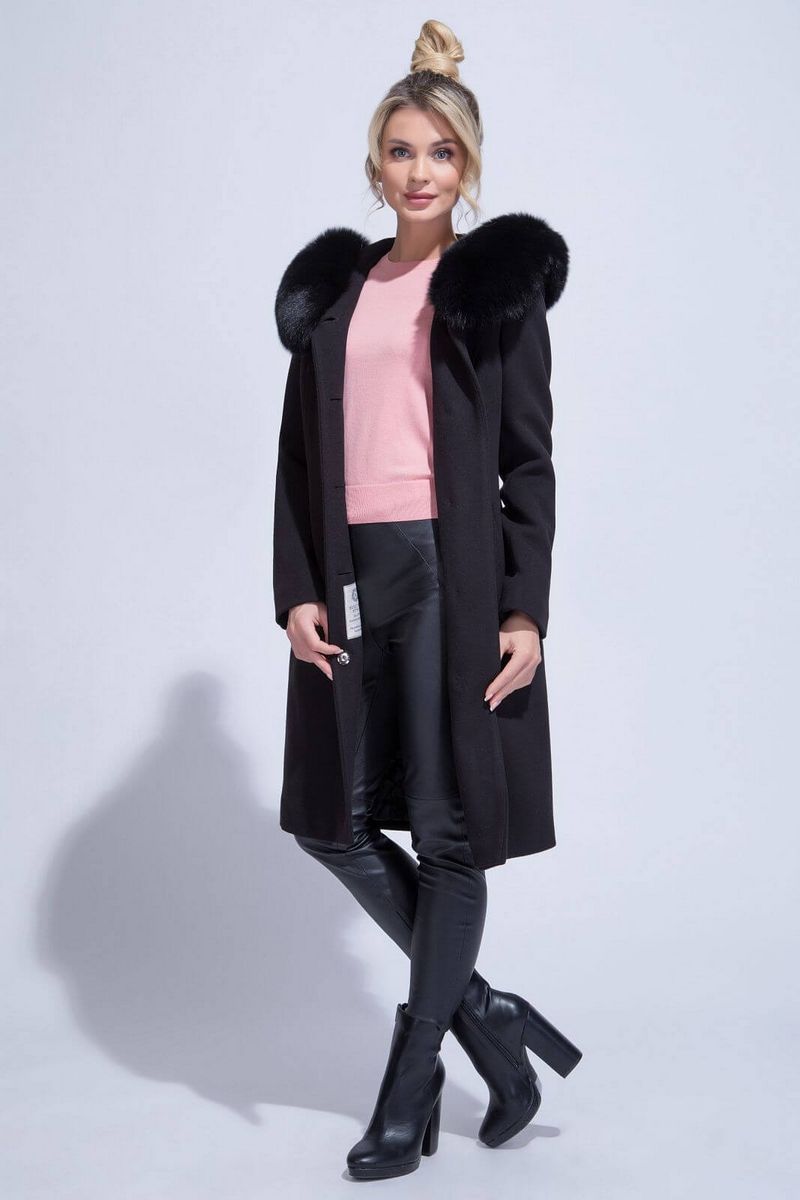 Женское пальто ElectraStyle НП3У-6044-128 черный