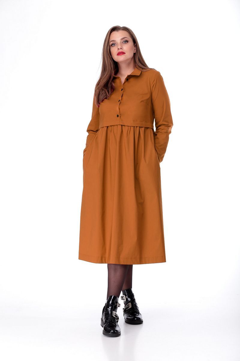 Платье Talia fashion ПЛ-107 светло-коричневый