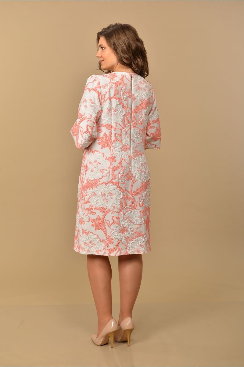 Платье Lady Style Classic 1030/3 бело-розовый