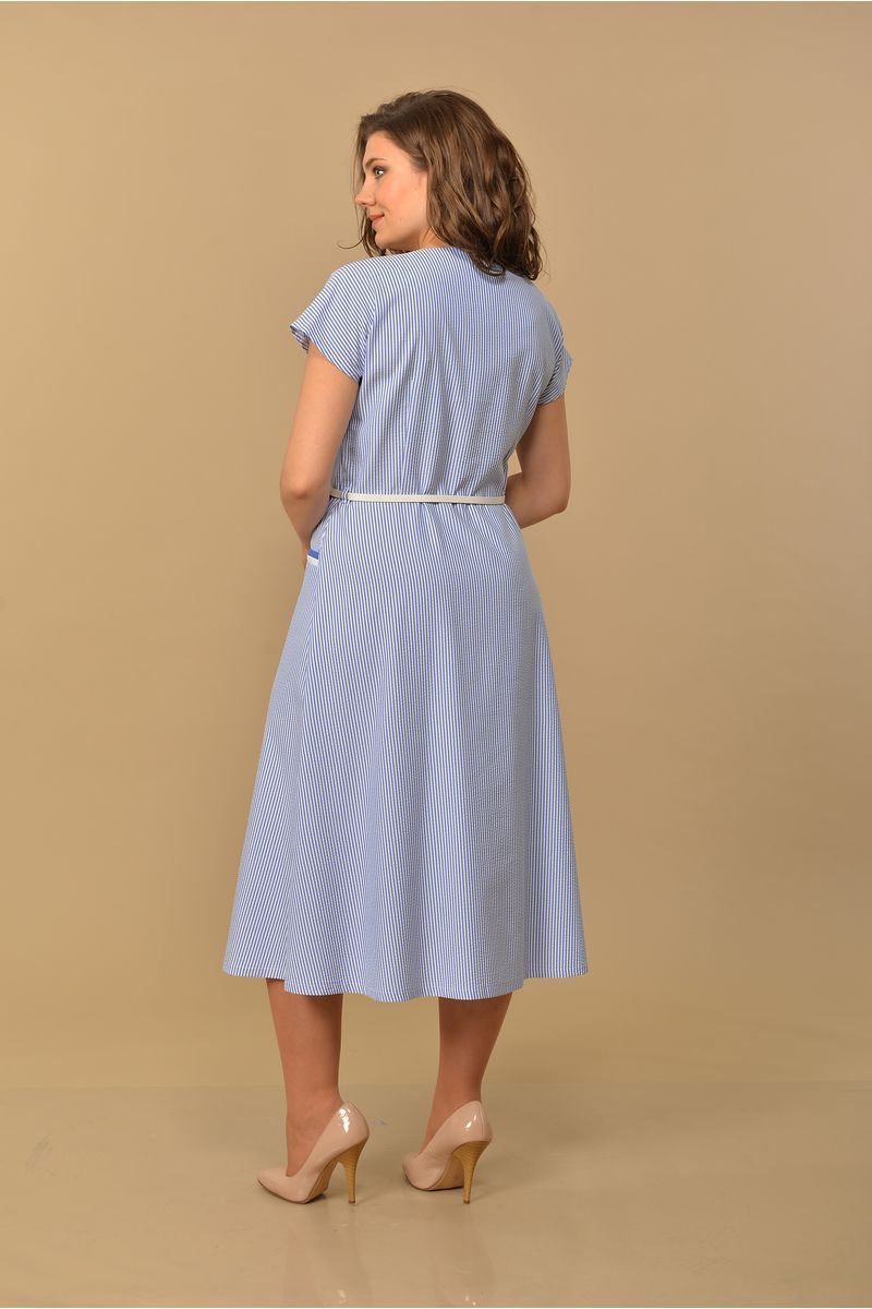 Платье Lady Style Classic 1132/1 синий-белый