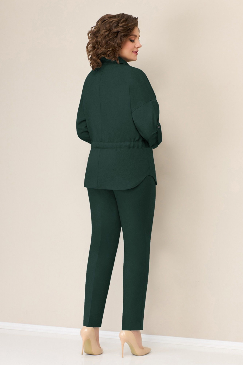 Брючный костюм VOLNA 1304 бутылочно-зеленый/св.мята