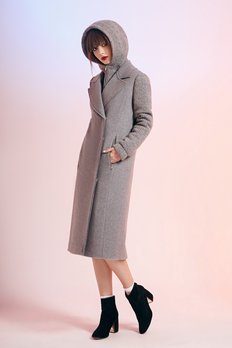 Женское пальто Colors of PAPAYA 1206 серый