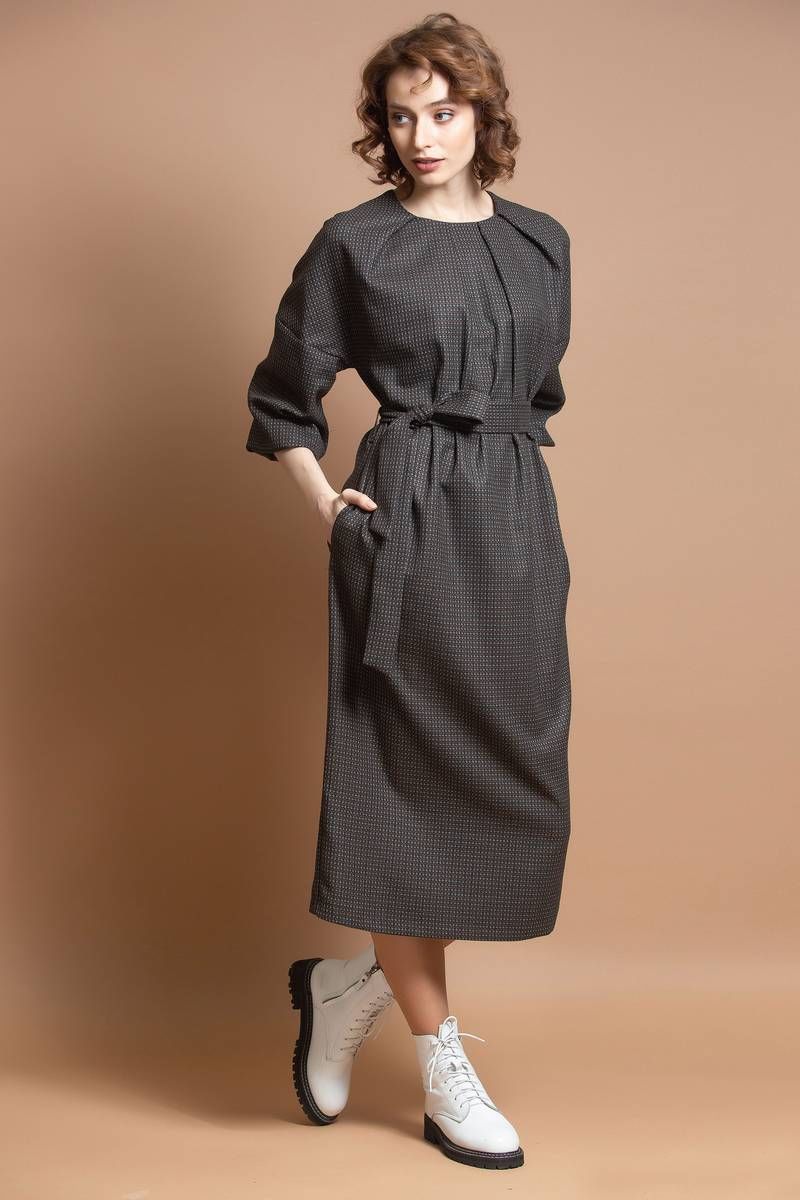 Платья Ivera 763 черный, серый, коричневый