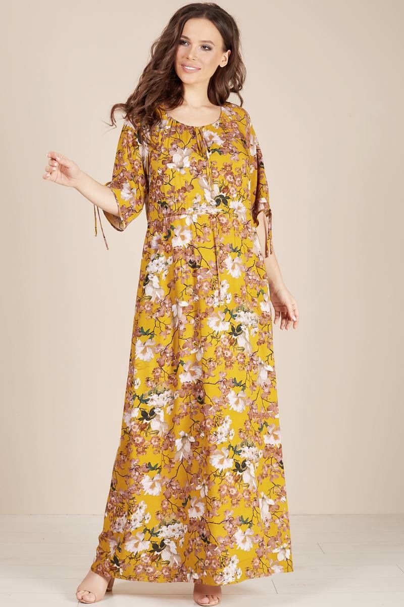 Платье Teffi Style L-1499 солнечный_цветы