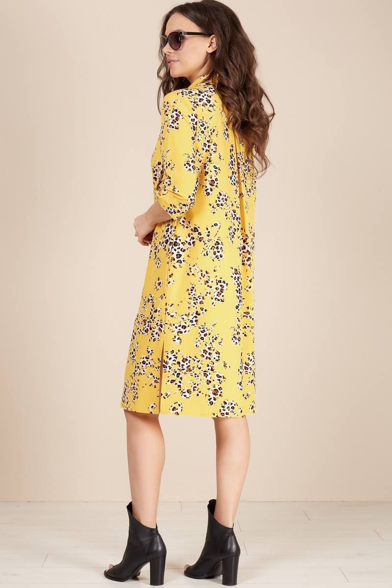 Платье Teffi Style L-1493 лимонный