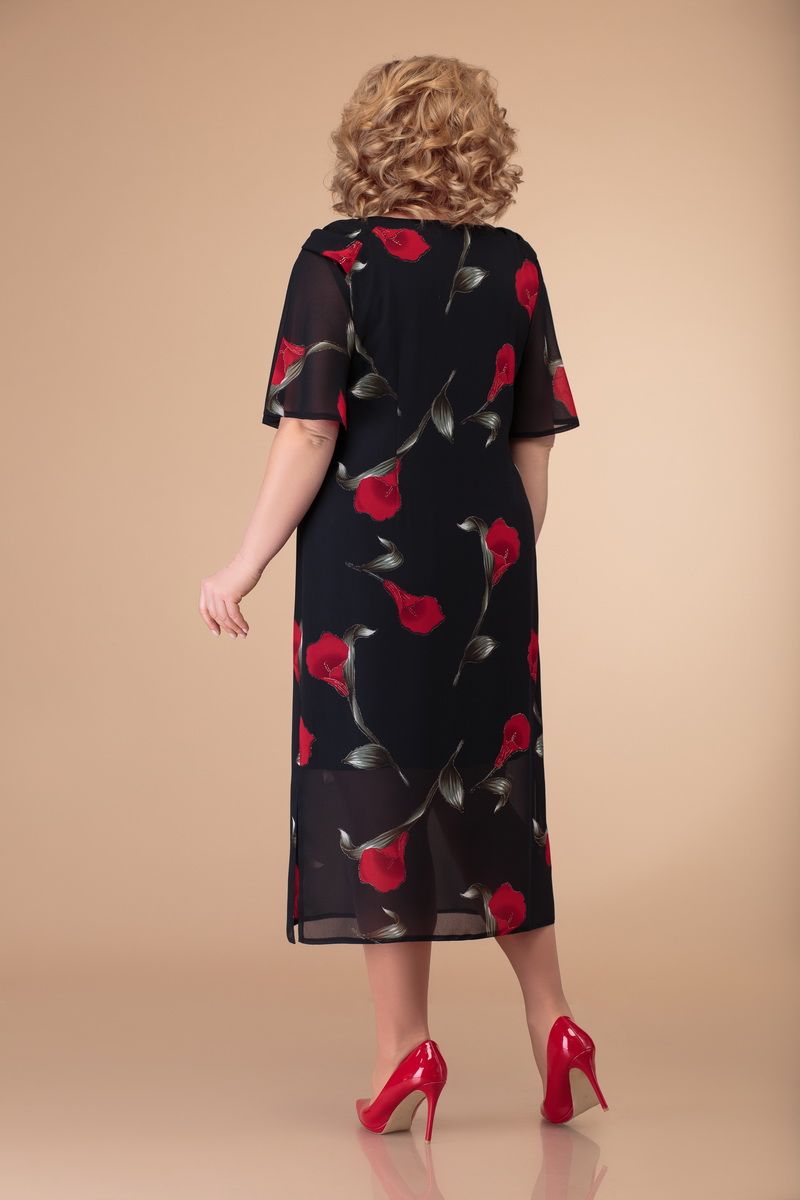 Платье Svetlana-Style 1404 красные_цветы