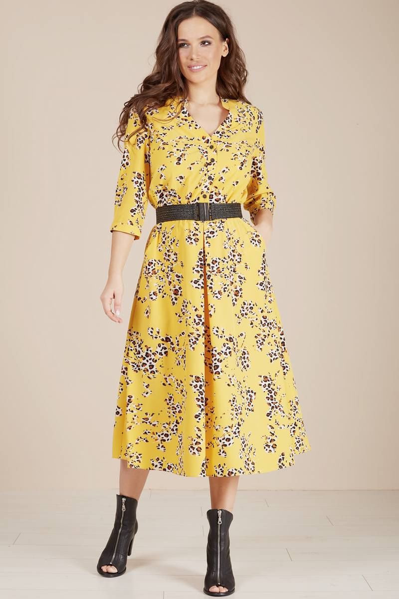 Платья Teffi Style L-1486 лимонный