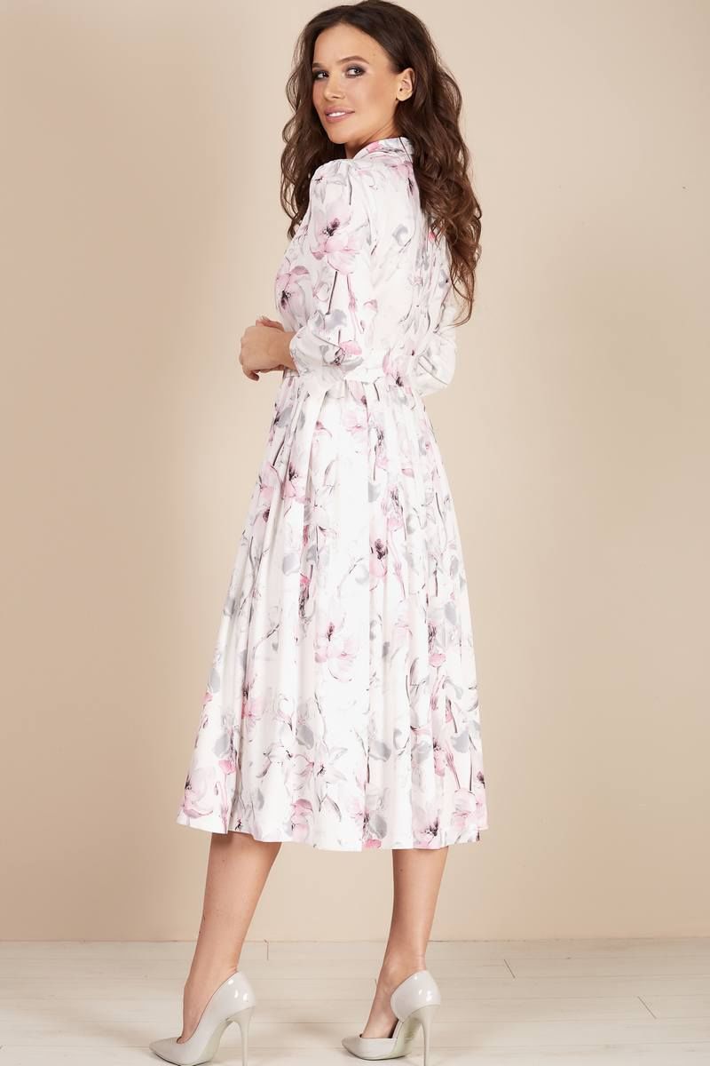 Платье Teffi Style L-1425 розовые_лилии