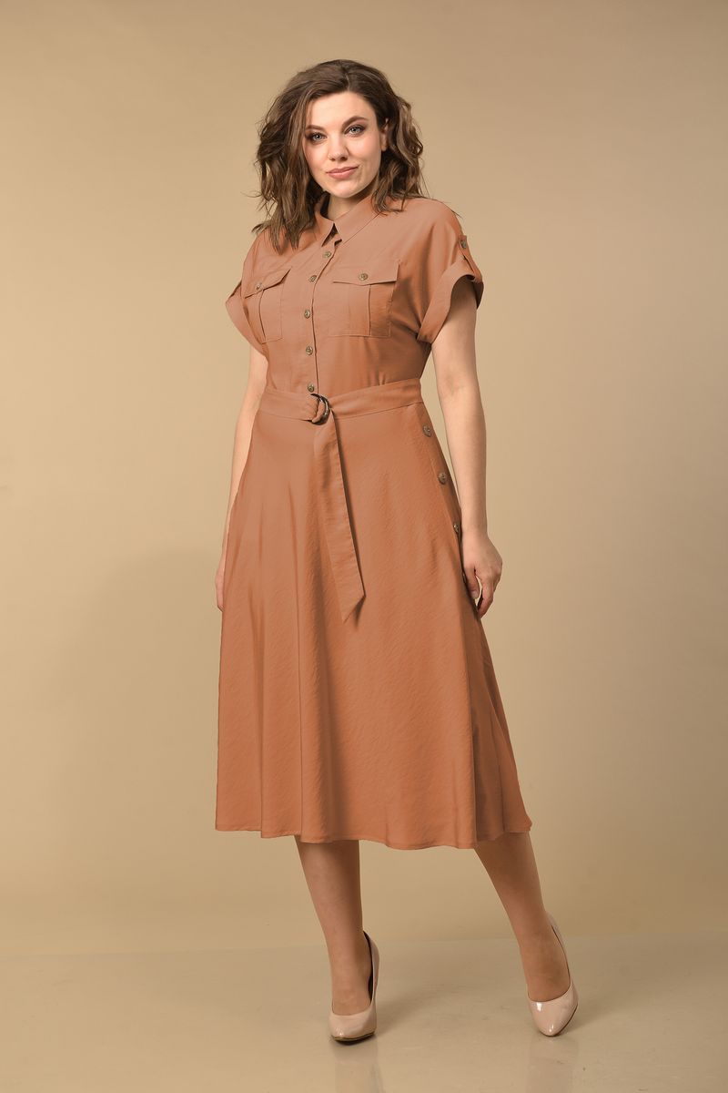 Платье Lady Style Classic 2064/4 коричневый