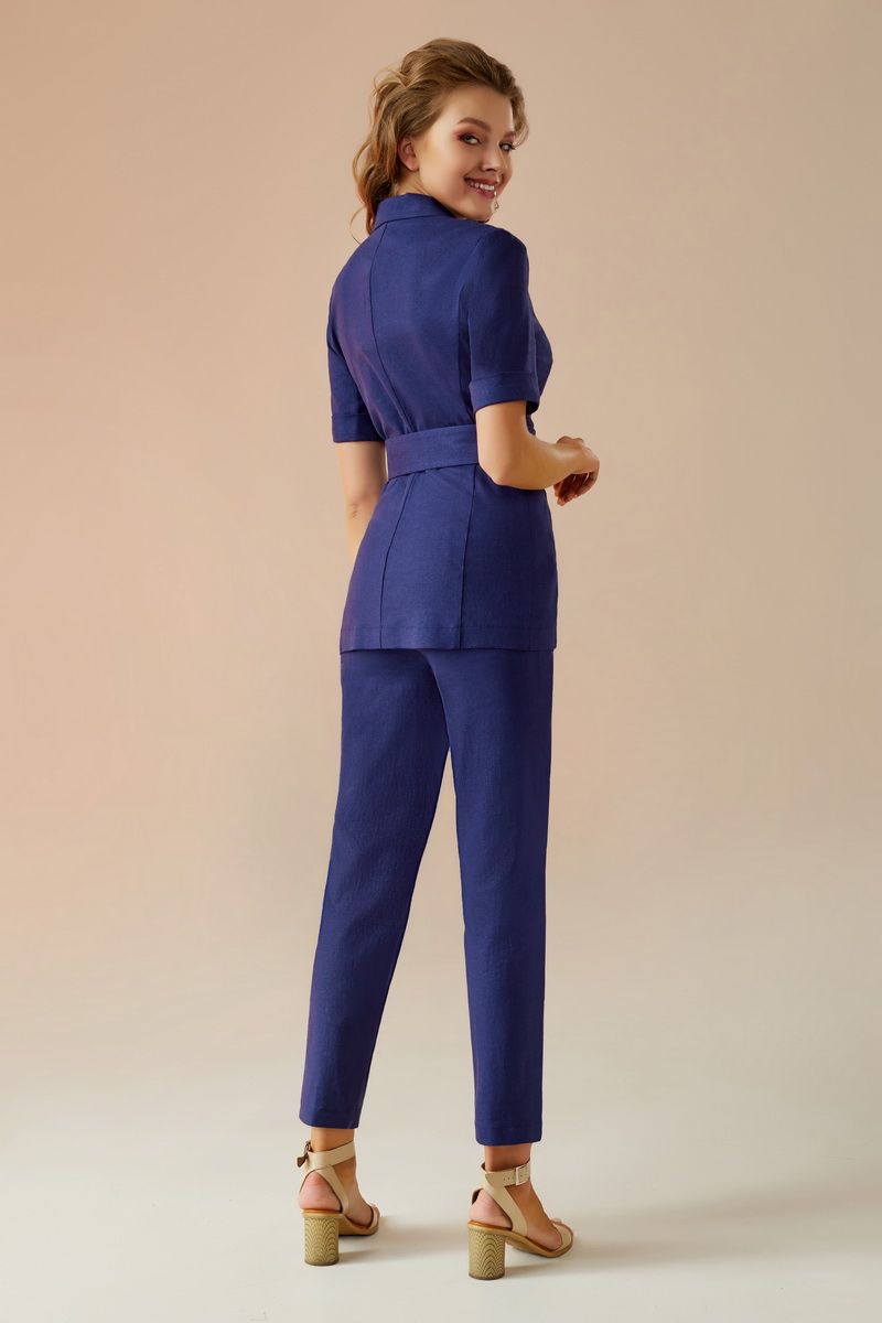 Брючный костюм Andrea Fashion AF-13 синий