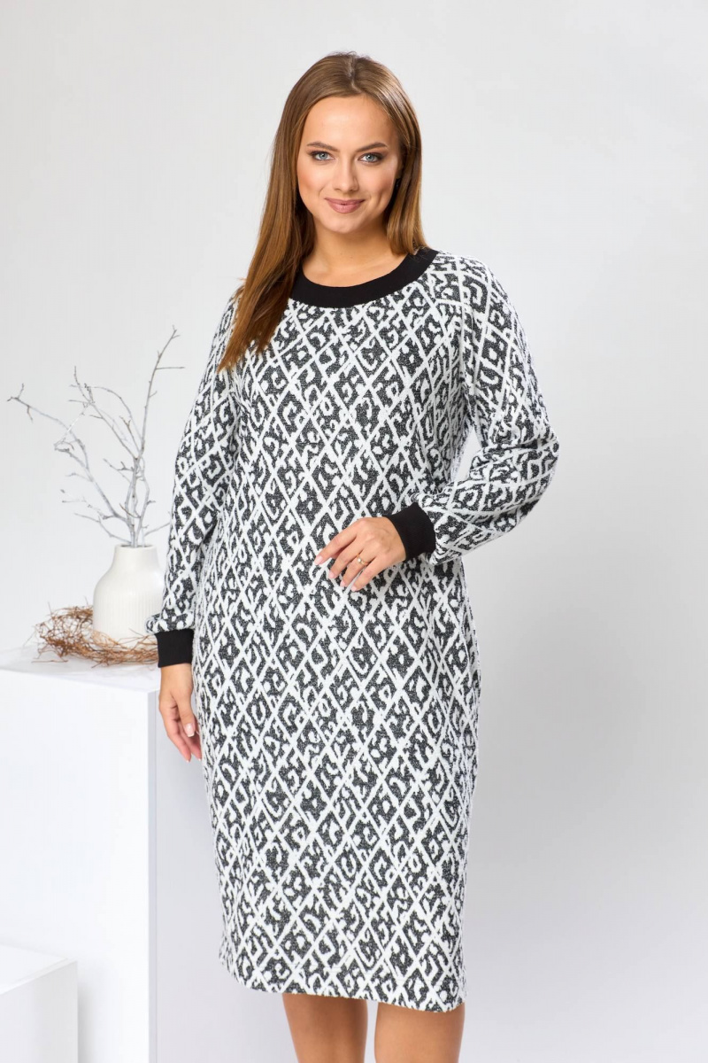 Платья Romanovich Style 1-2569 черный/белый