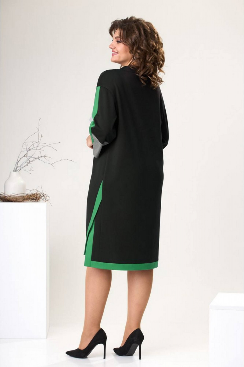 Платья Romanovich Style 1-2465 черный/зеленый