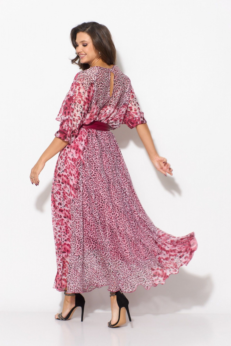 Платья Anastasia 1065 розовый(принт_лоепард)