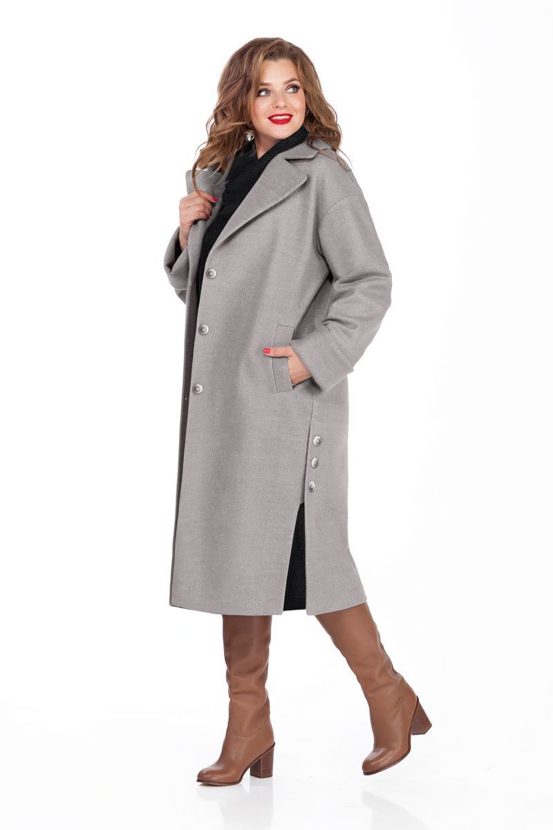 Женское пальто TEZA 246 серый
